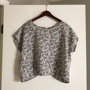 Black and White Open-Backed Crop Top